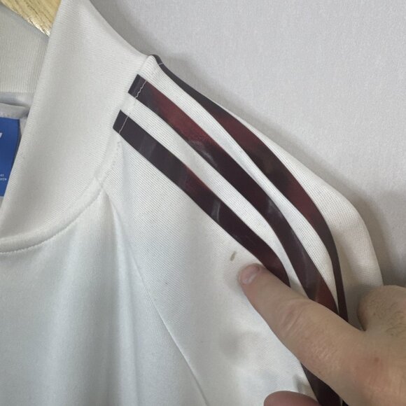 Adidas Originals White Track Jacket Trefoil XL 3-Stripes Retro 2016 CD7762 - Picture 3 of 11